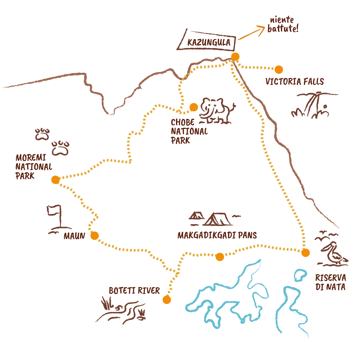 Mappa Botswana